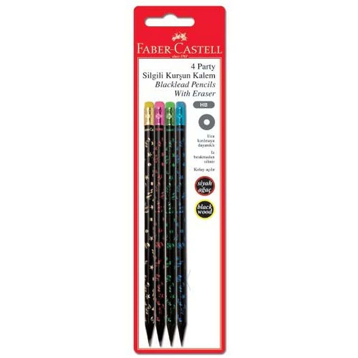 Faber-Castell Kurşun Kalem 4'lü, Party