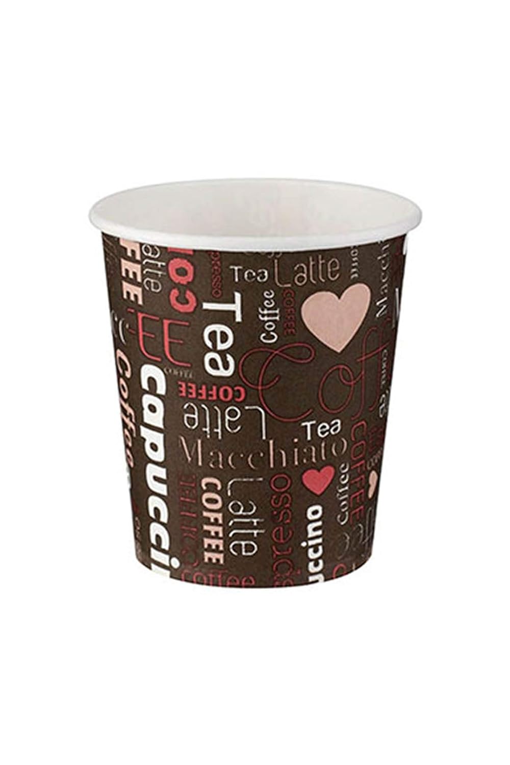 Kullan At Market Roll-Up Karton Bardak 7oz Baskılı Kahverengi 50 Adet