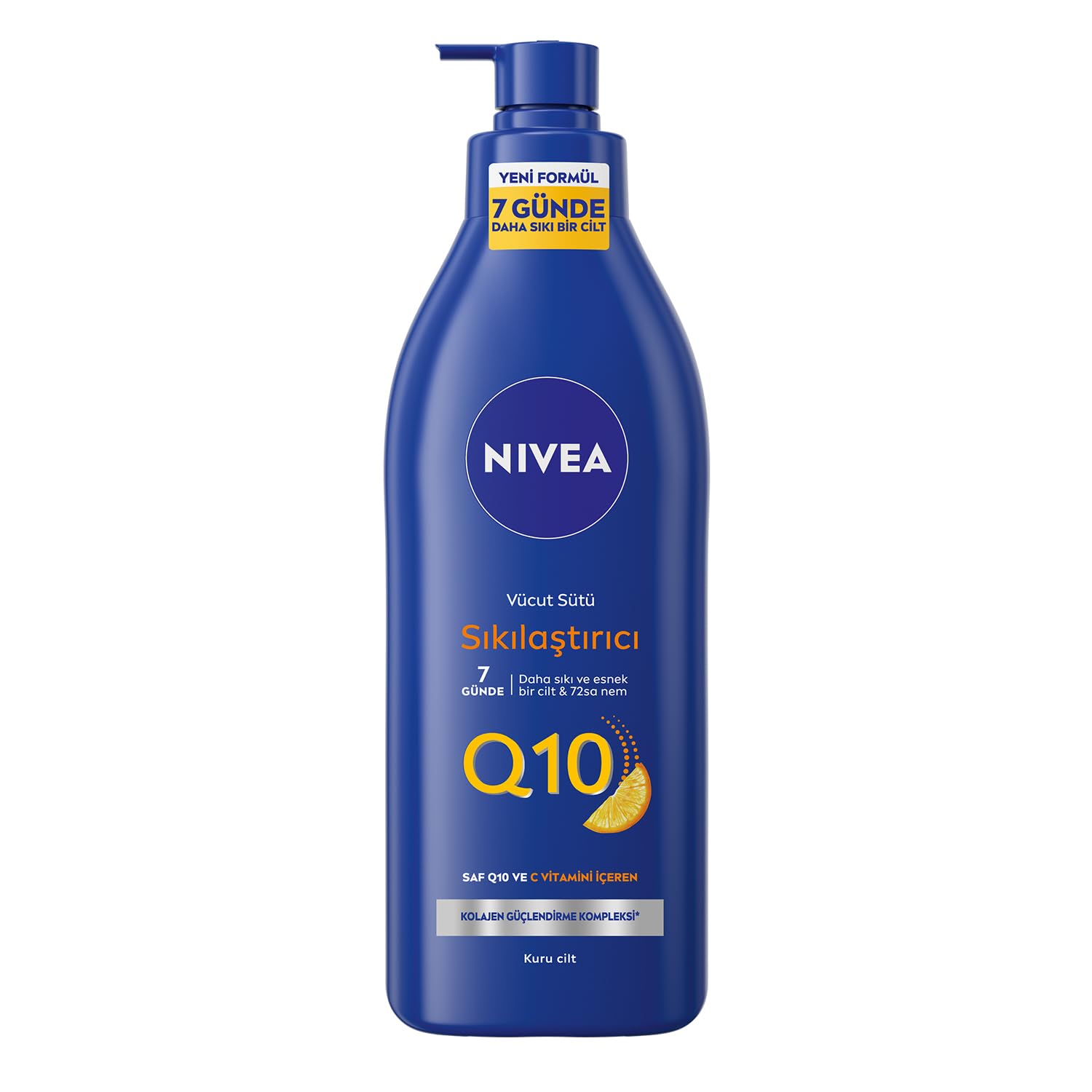 NIVEA Sıkılaştırıcı Vücut Sütü 400 ml,7 Günde Sıkılaştırıcı,72 Saat Nemlendirici,C Vitamini,Kolajen,Kuru Cilt