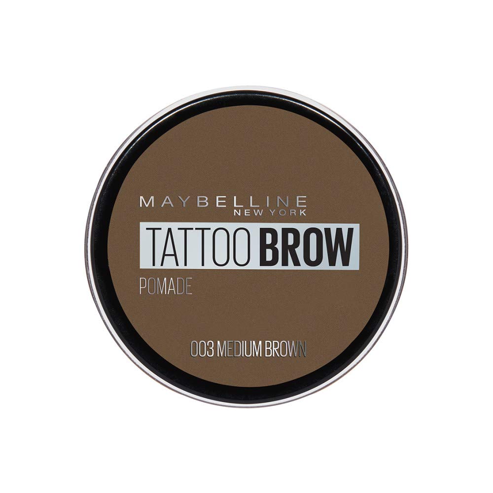Maybelline New York Tattoo Brow Kaş Pomadı, 03 Medium Brown (Orta Ton) (3.5 ml)