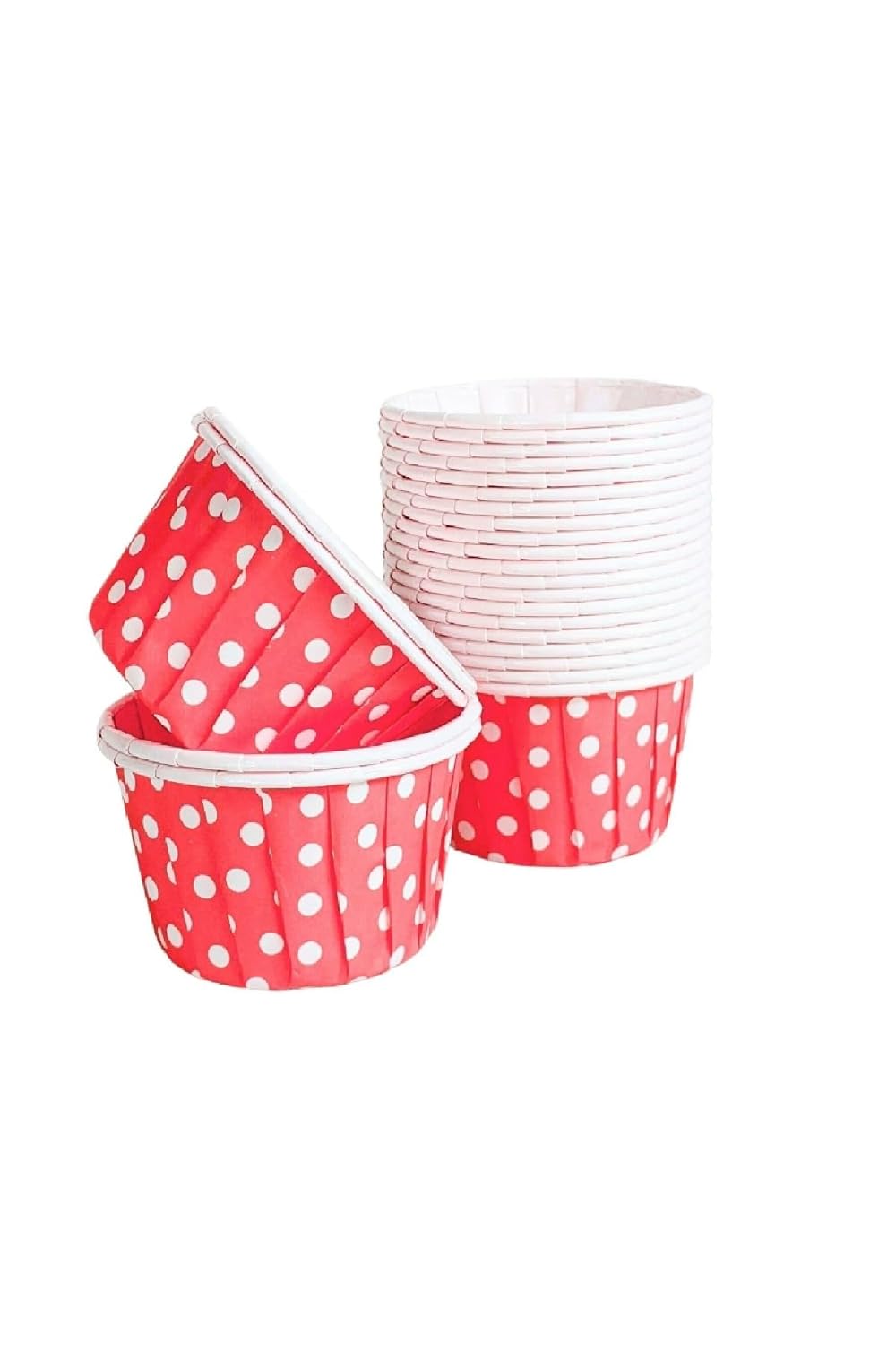 Kullan At Market Dolphin Kırmızı Puantiyeli Muffin-Kek Kapsülü 25'li