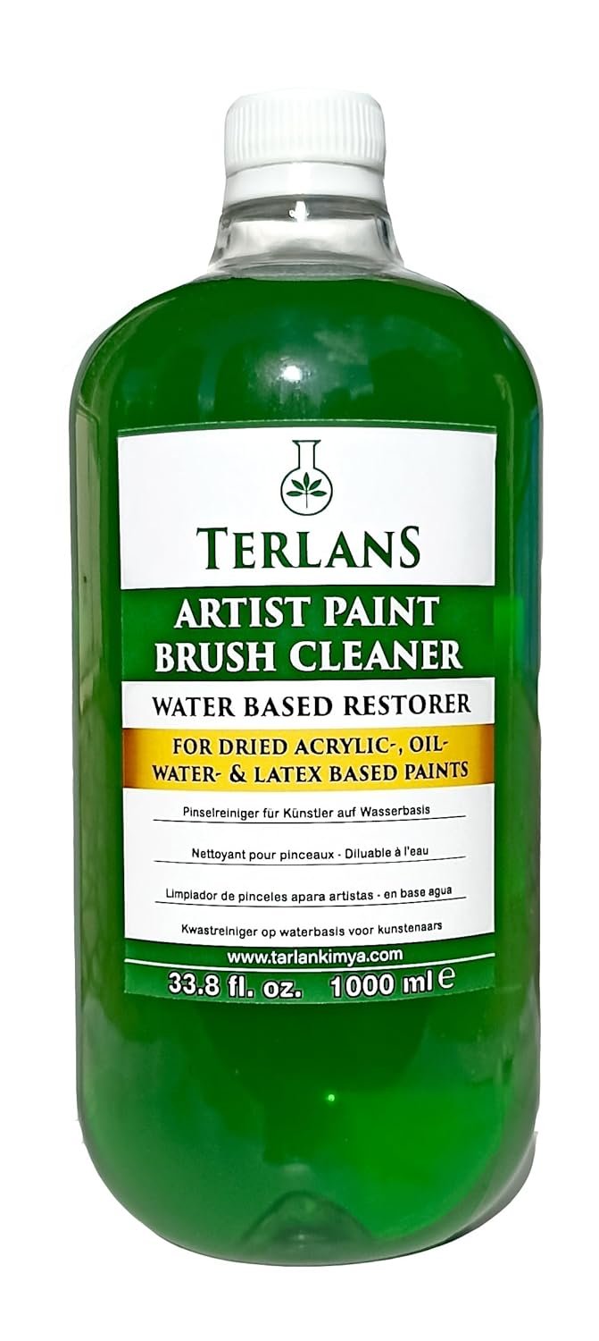 Terlans Sanatsal Boya ve Fırça Temizleyici 1000 ml - Yağlı ve Akrilik Boya Temizleyici - Artist Brush Cleaner