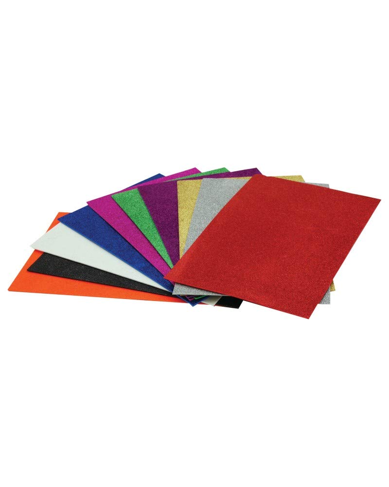 Lino Eva 20 x 30 cm 10 Renk 2 mm Simli, Yapışkanlı