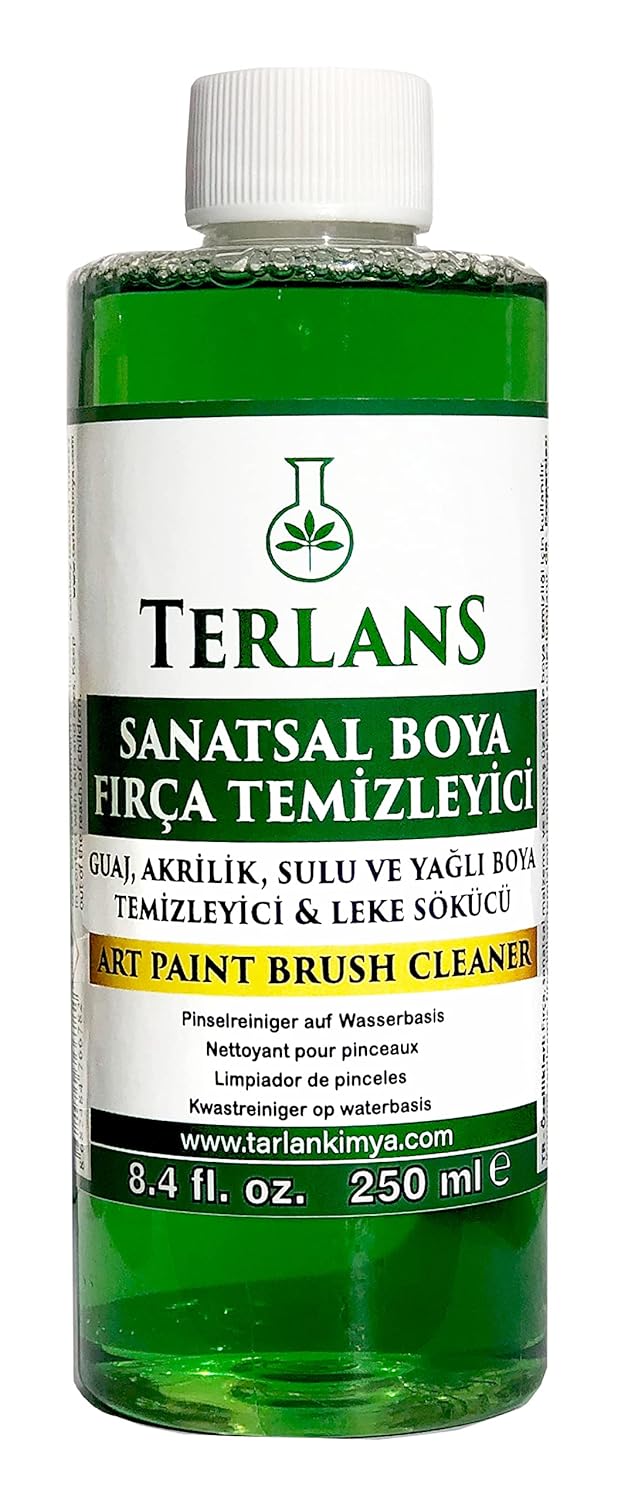 Terlans Sanatsal Boya ve Fırça Temizleyici 250 ml - Yağlı ve Akrilik Boya Temizleyici - Artist Brush Cleaner