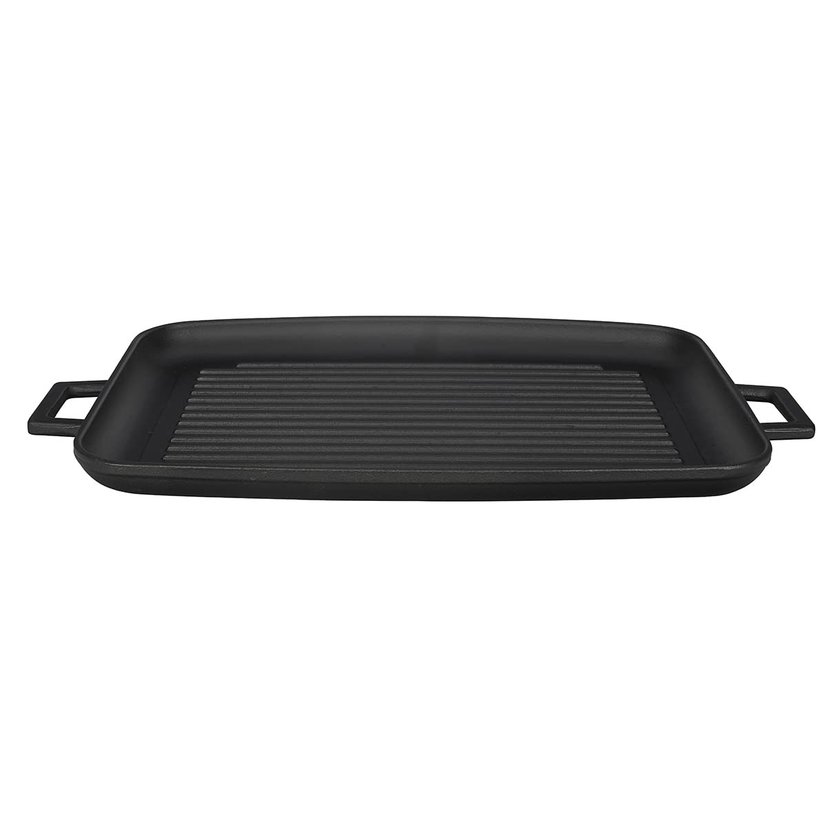 Lava Döküm Grill Tepsi, Izgara yüzeyli, Metal Kulplu, 31x42cm