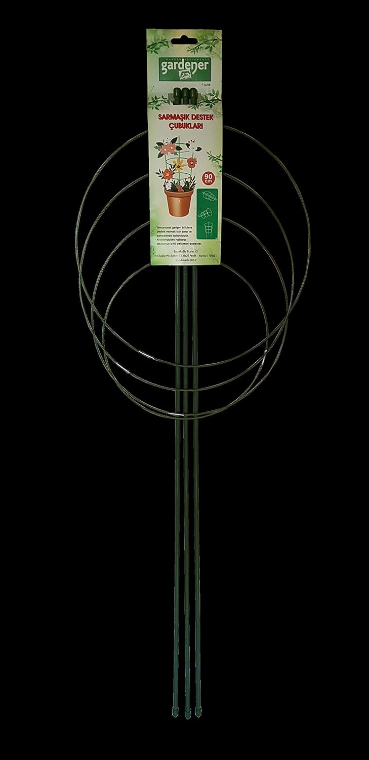 Gardener 53698 Tırmanan Bitkiler İçin Halkalı Destek (Sarmaşık) Çubuğu - 90 cm