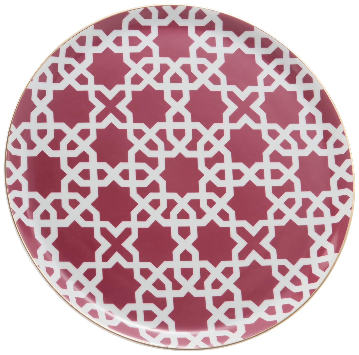 Porland Morocco Desen5 Fuşya Düz Tabak 28cm