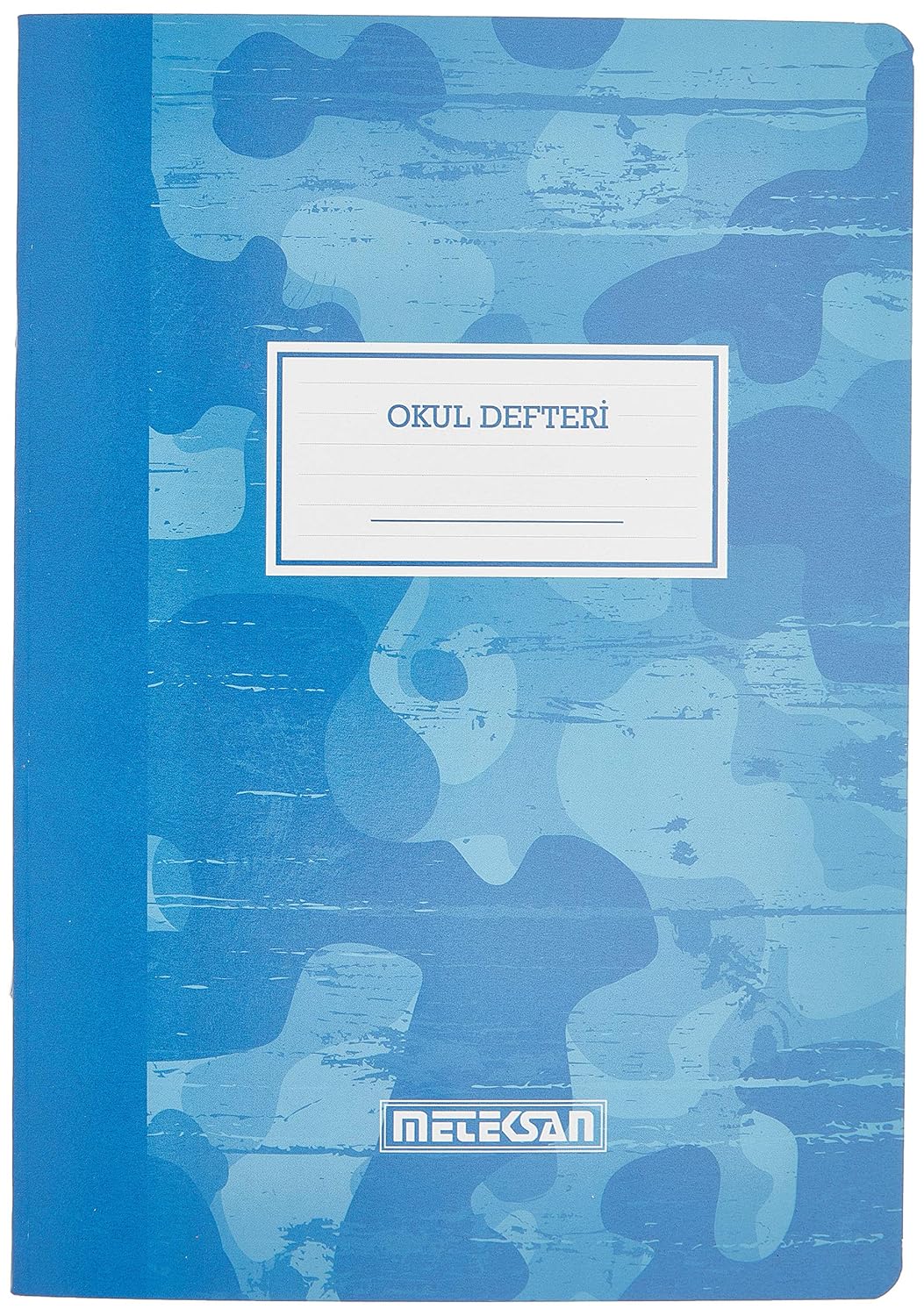 Meteksan A4 Çizgili Okul Defteri Mavi Kamuflaj 60 Yaprak