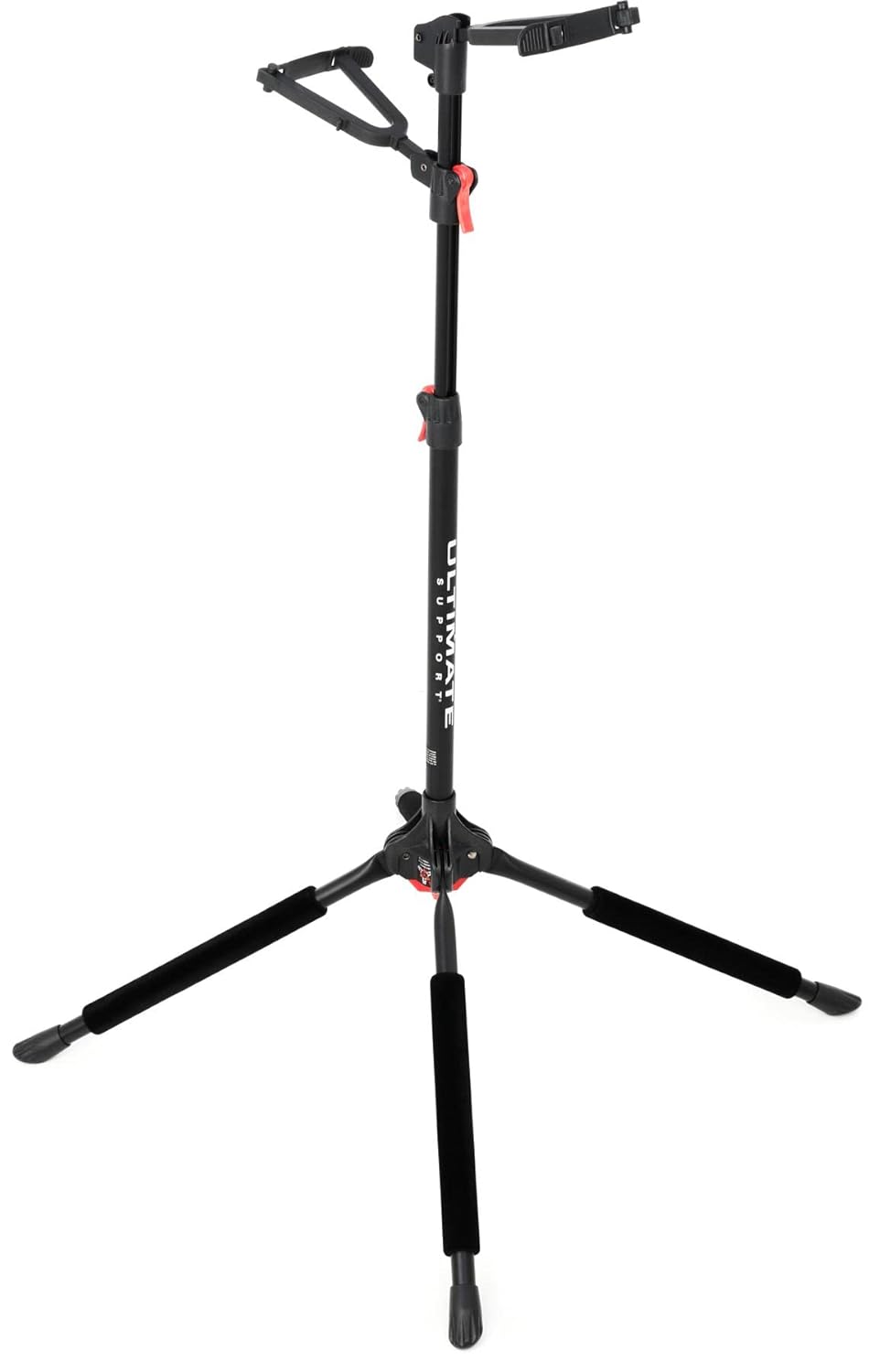 Ultimate Support GS-102 Genesis Series Double Guitar Stand Genesis® Serisi Kilitli Ayaklı ve Yükseklik Ayarlı Çift Askılı Gitar Standı | Sehpası