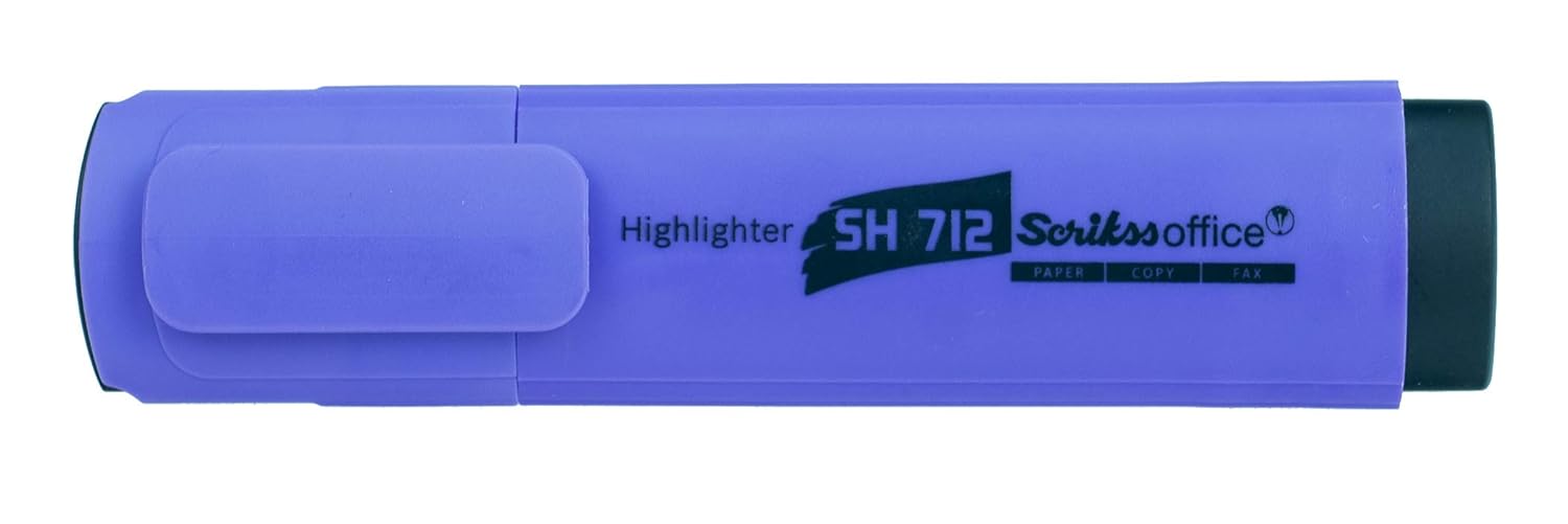 Scrikss Office Sh712 Fosforlu Kalem Mor