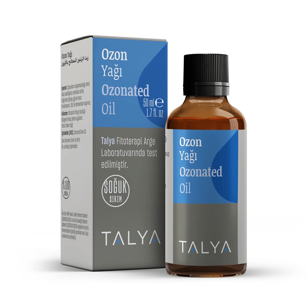 Talya Ozon Yağı 50 ml - Ozonlanmış Zeytinyağı - Soğuk Sıkım - Sivilce ve Akne Karşıtı - Cilt Nemlend