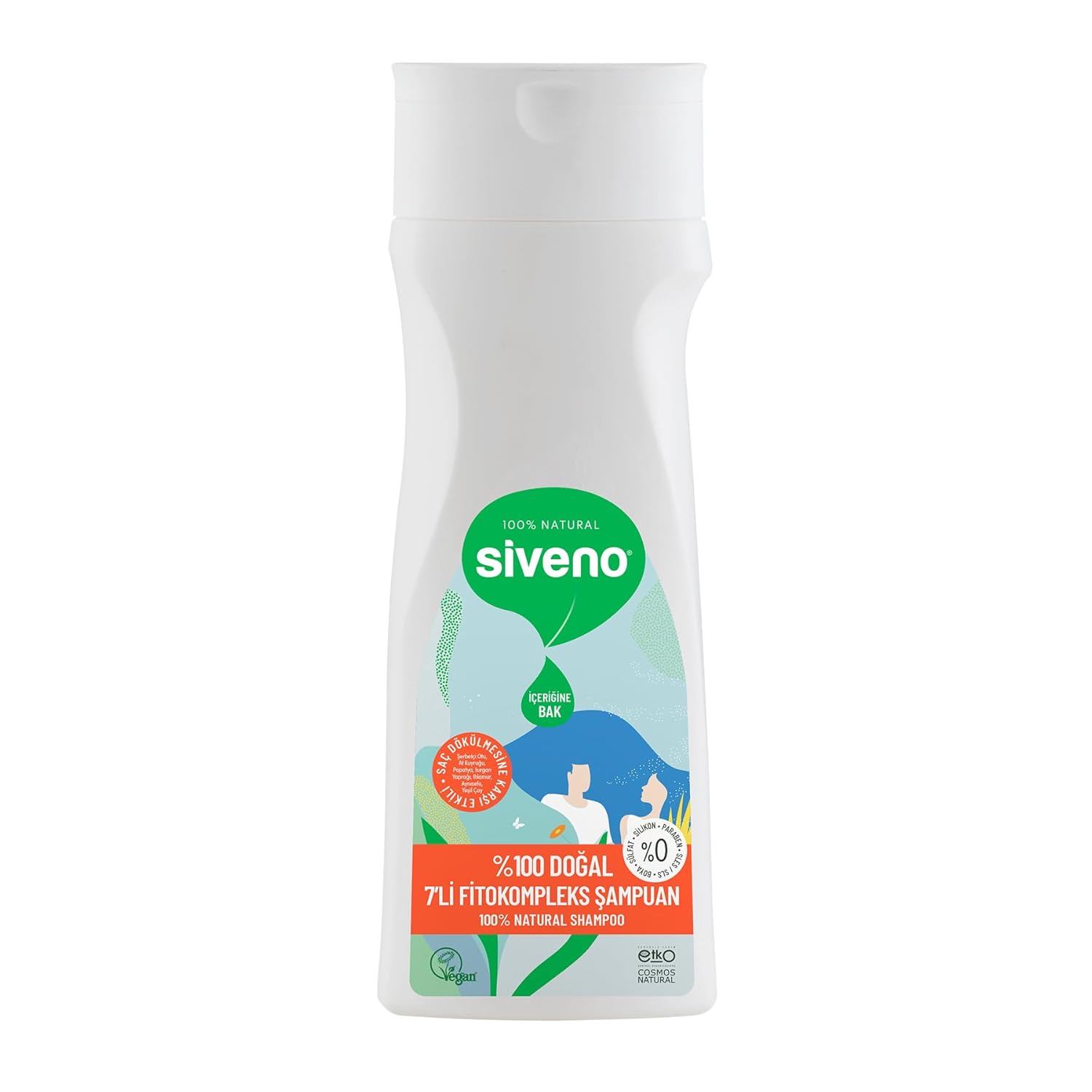 Siveno%100 Doğal Fitokompleks Şampuan 7 Değerli Bitki Yoğun Dökülme Karşıtı Besleyici Dolgunlaştırıcı 300 ml