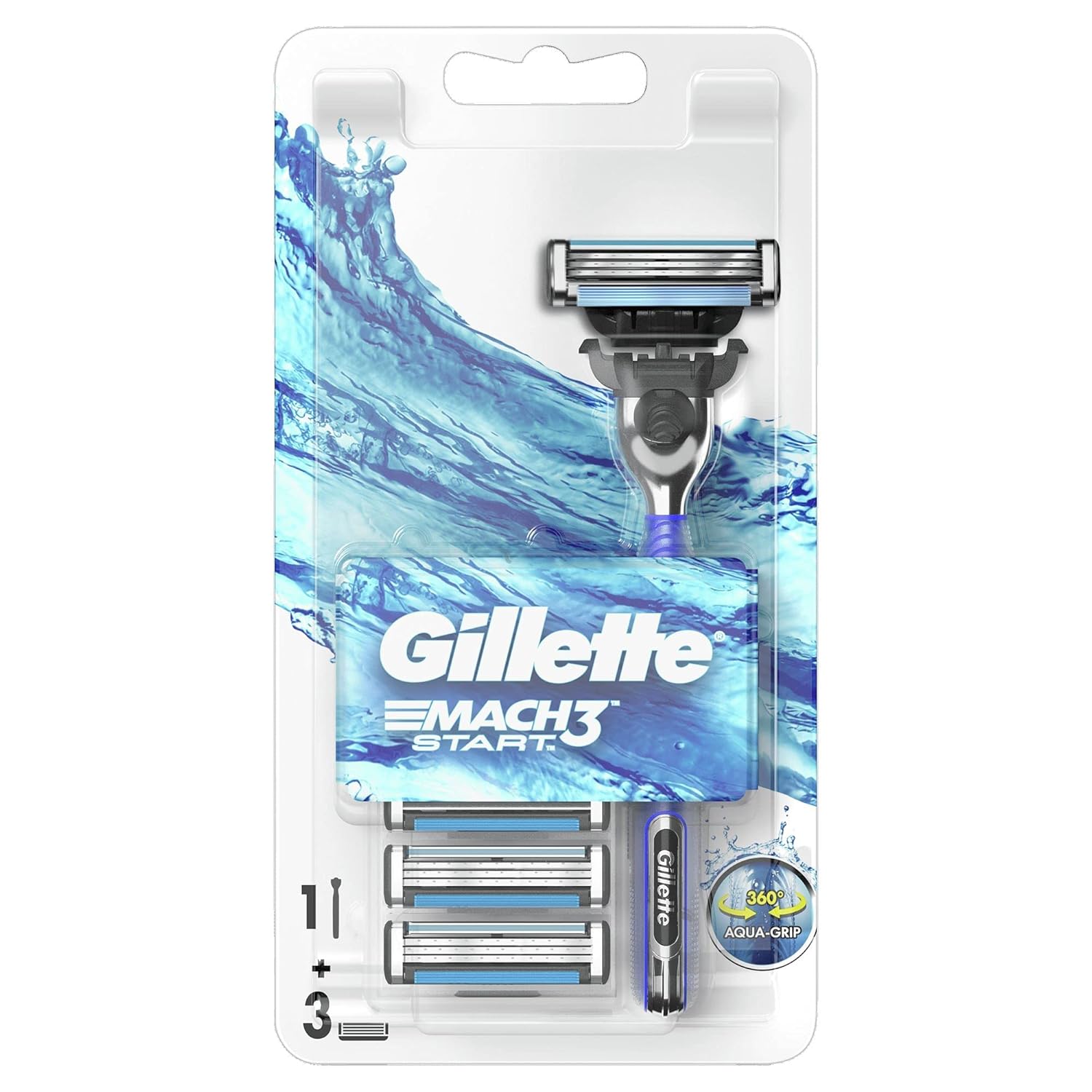 Gillette Mach3 Start Tıraş Makinesi + 3 Adet Yedek Tıraş Bıçağı
