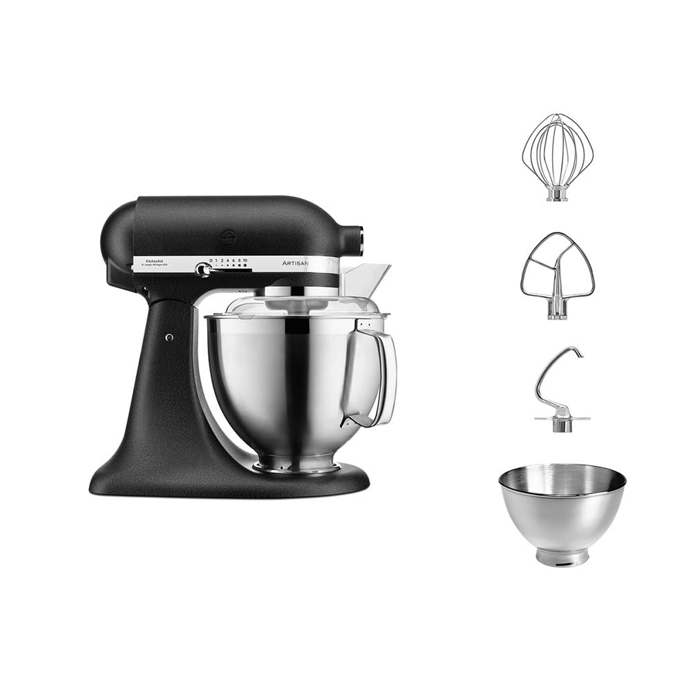 Kitchenaid Artisan 4, 8 L Stand Mikser 5KSM185PS Cast Iron Black-EBK