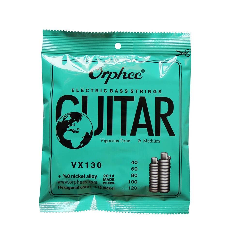 Raymond Joes Orphee VX130 Bas Gitar Teli 5 Telli 40-60-80-100-120 Hexagonal Core Steel Nickel Alloy