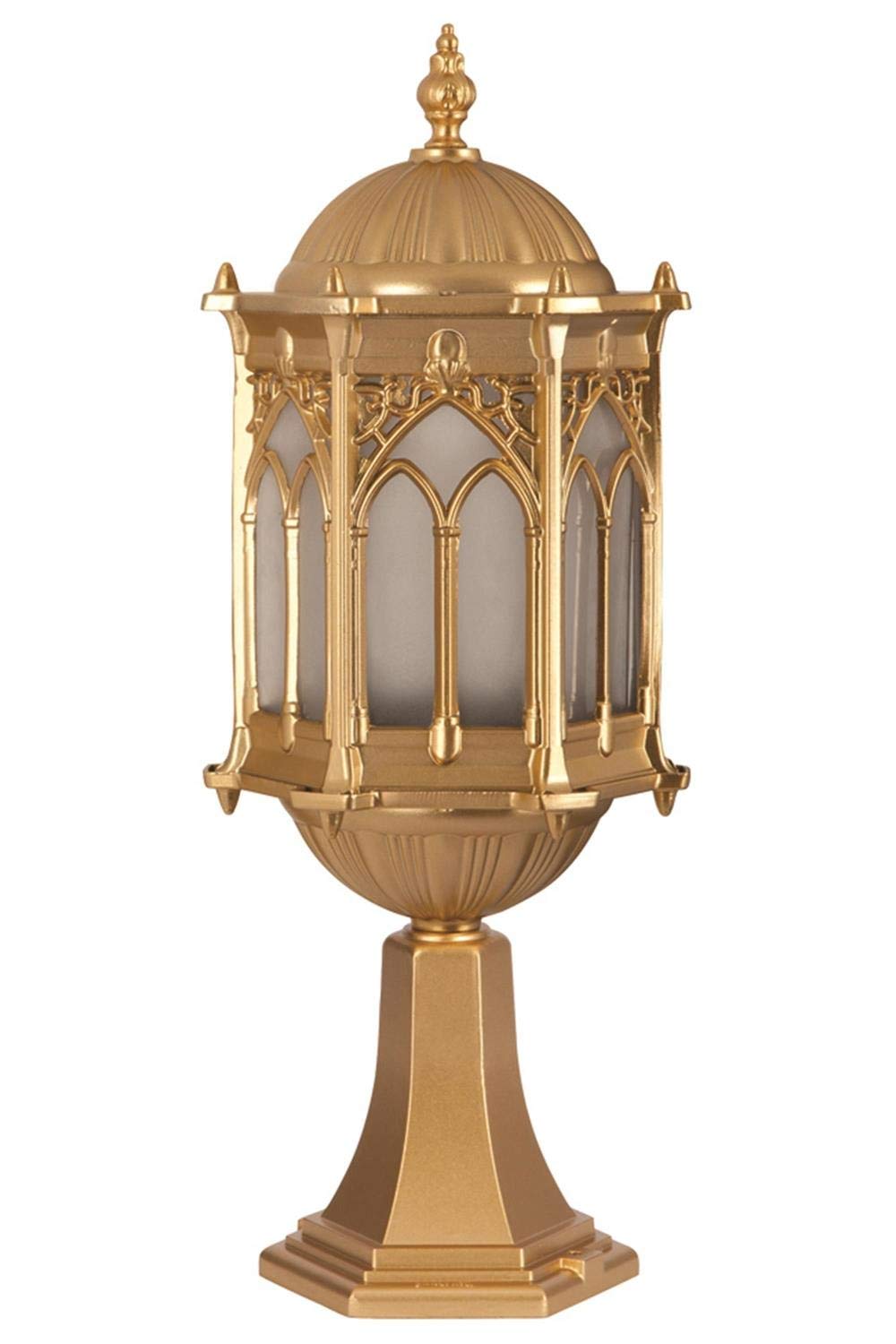 Avonni BSU-68051-BSA-KOP Sarı Elektrostatik Toz Boyalı Dış Mekan Aydınlatma, E27, Aluminyum, Döküm Dip, Polikarbon Cam, 20 Cm