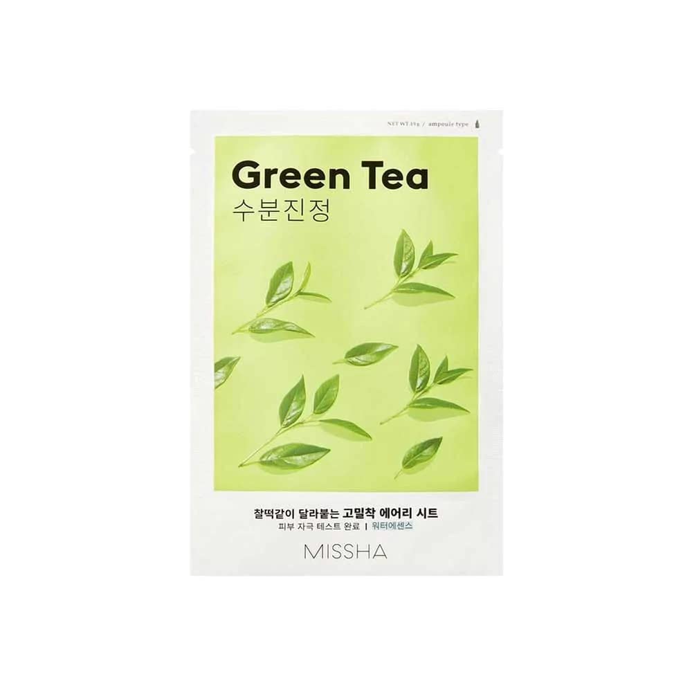 MISSHA Yeşil Çay Özlü Nemlendirici Yaprak Maske (1ad) Airy Fit Sheet Mask Green Tea