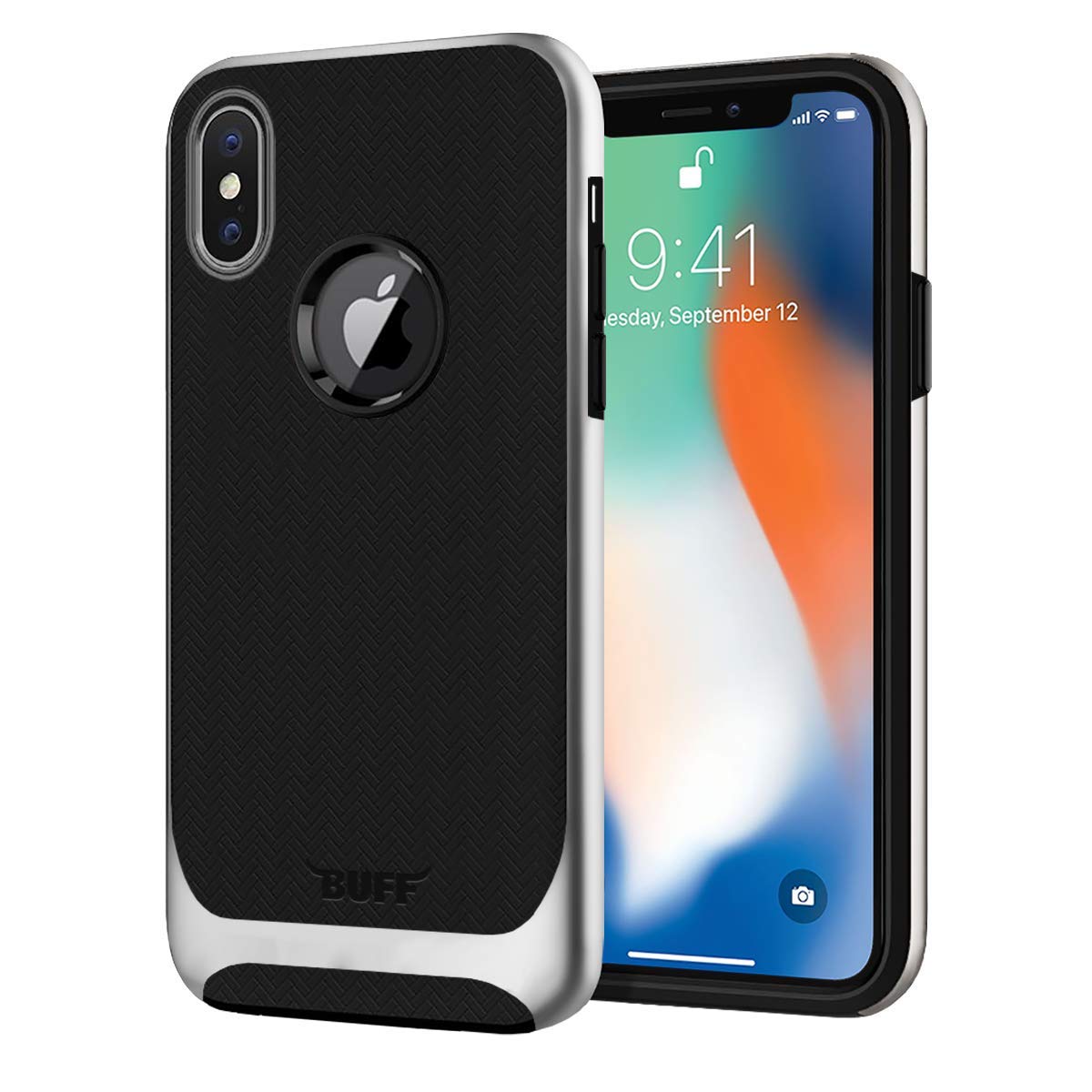Buff iPhone X New Armor Kılıf, Gümüş