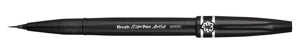 Pentel Sing Pen Brush İnce Uçlu Fırça Kalem SİYAH