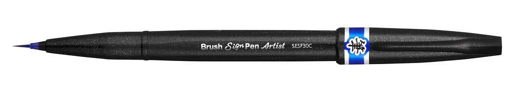 Pentel Sing Pen Brush İnce Uçlu Fırça Kalem MAVİ