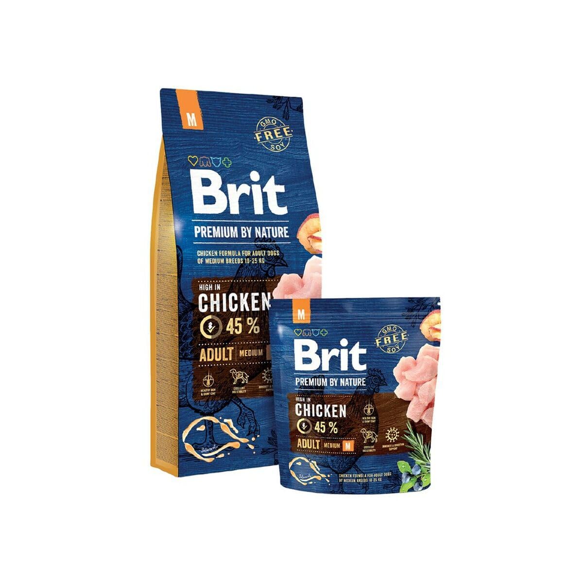 Brit Premium By Nature Kuru Köpek Maması, Tavuklu, Yetişkin, Orta Irk, 15 Kg
