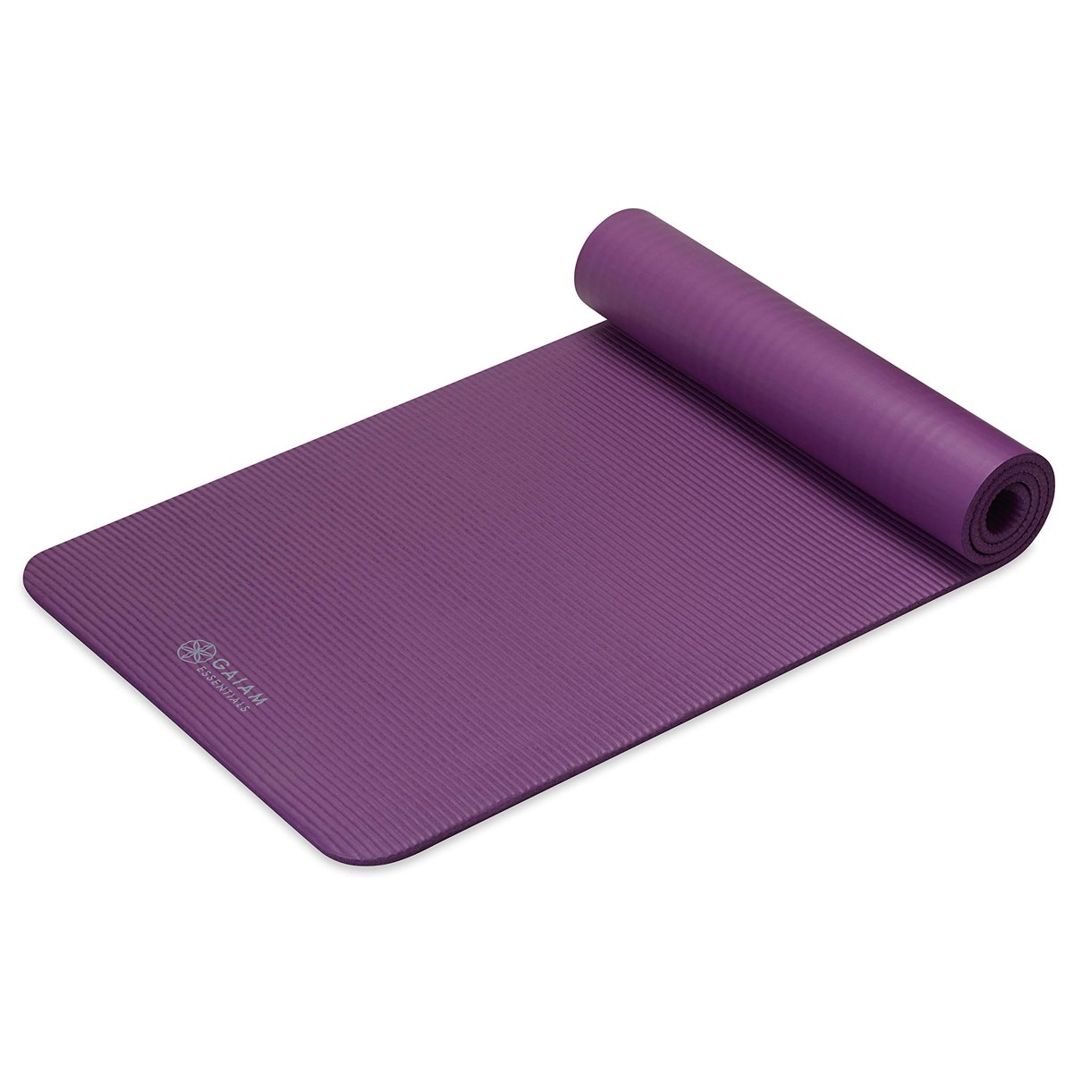 Gaiam Essentials Kalın Yoga Minderi Fitness ve Egzersiz Minderi Kolay Sıkmalı Yoga Minderi Taşıyıcı Kayış, 183 cm U x 61 cm G x 1 cm Kalınlık