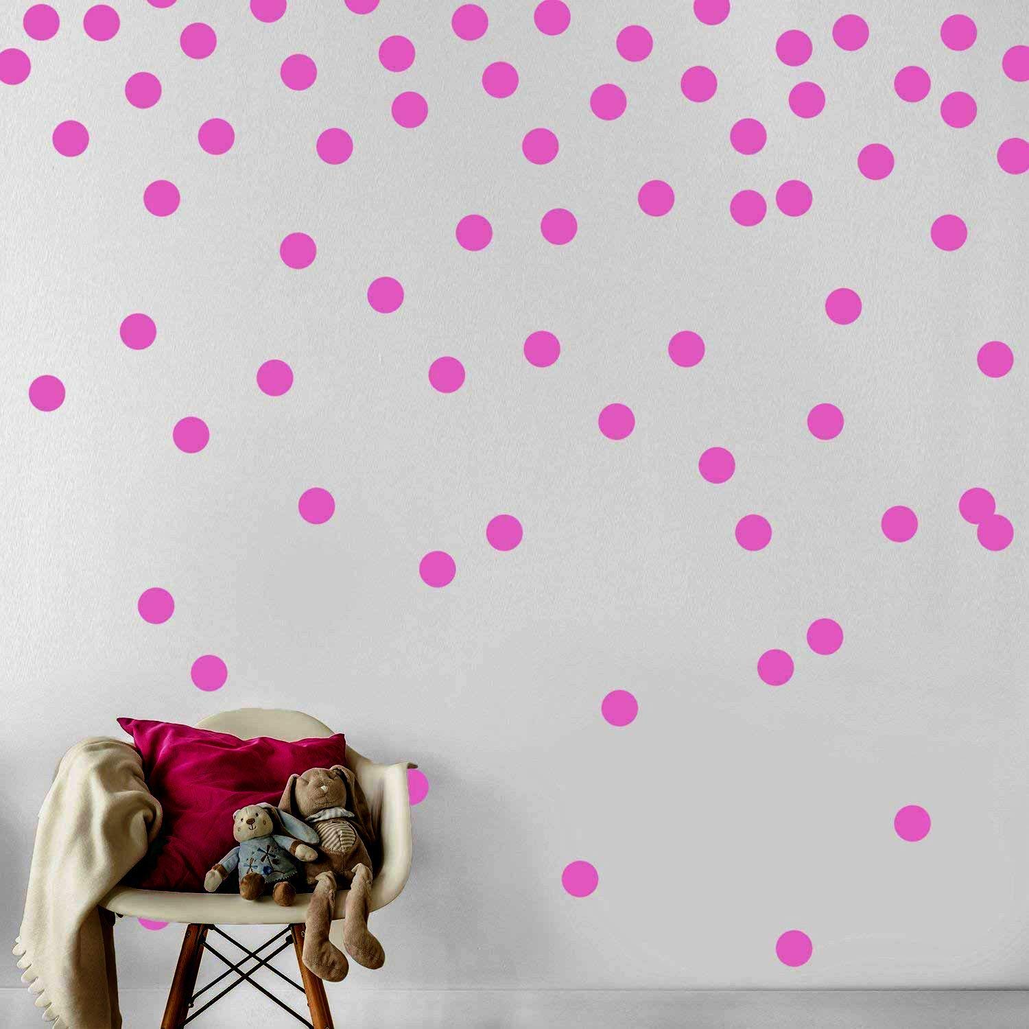 BugyBagy 2.5 cm Puantiye Sticker (Siyah & Pembe, 240 Parça)