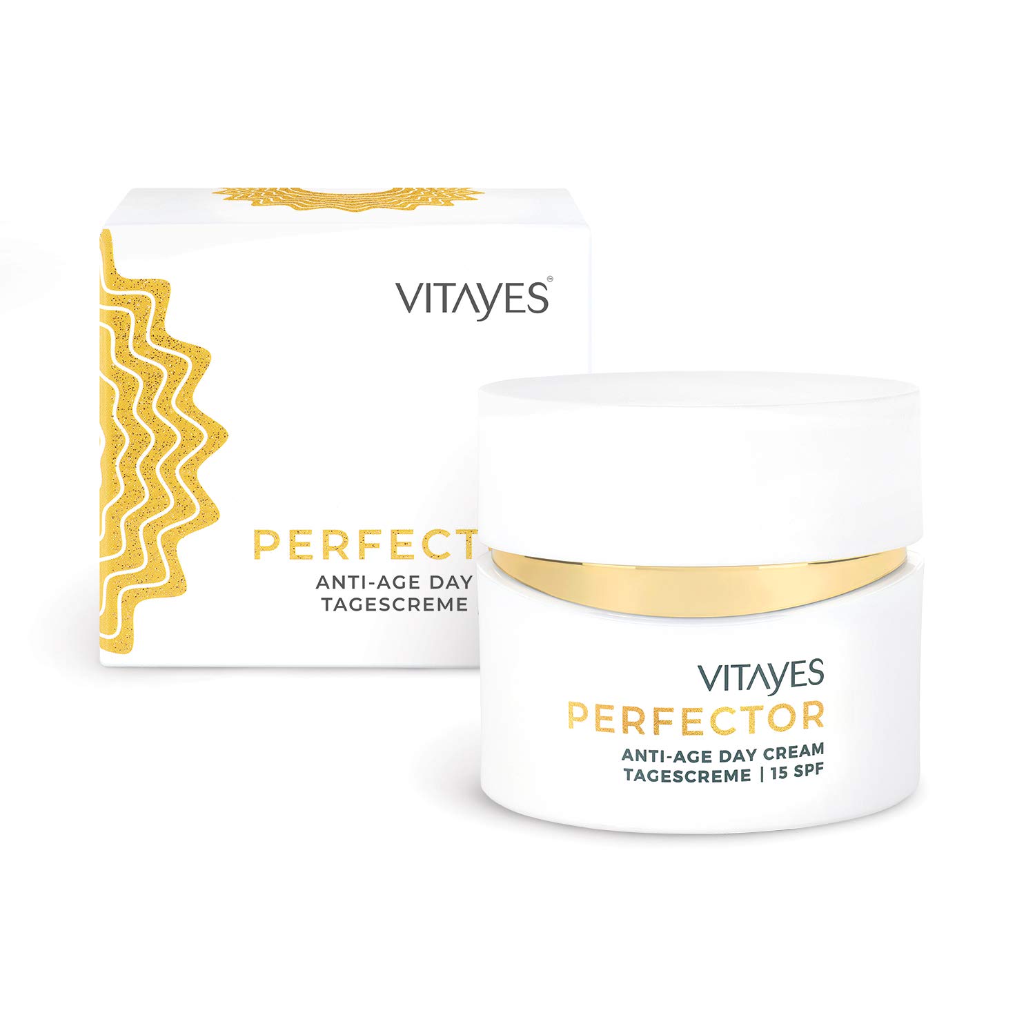 Vitayes Perfector Anti-age, day cream,15 SPF, face cream with 24-hour moisture for the skin, Repair and protect skin, smoother skin & reduction of wrinkles, Intensive care for the face