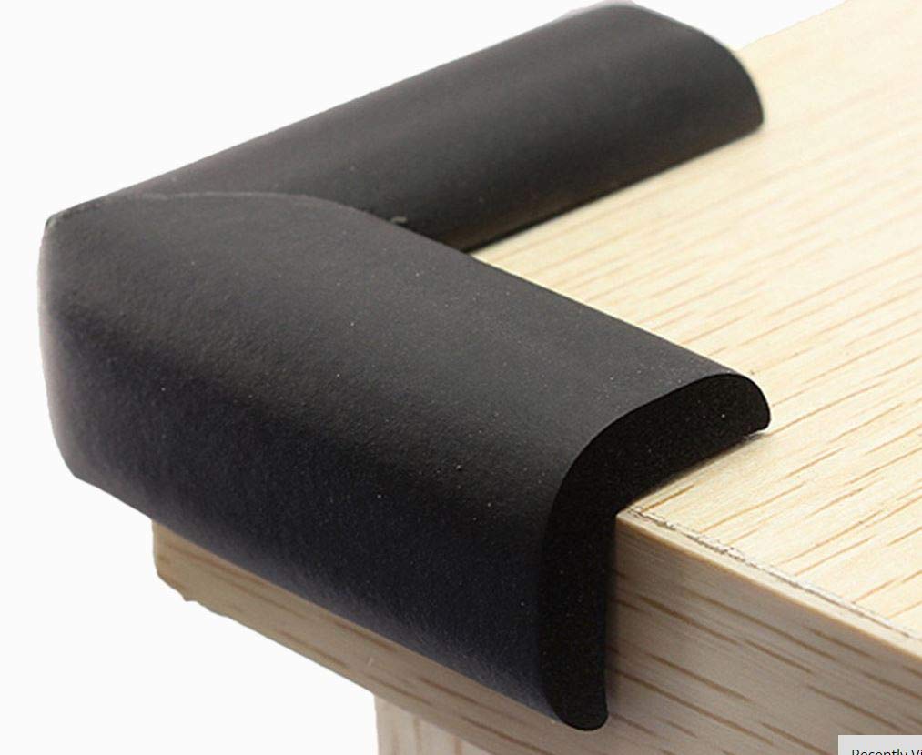 Agubugu Baby AGU-002 Siyah Köşe Koruyucu - Kauçuk/Siyah 4'lü, Siyah