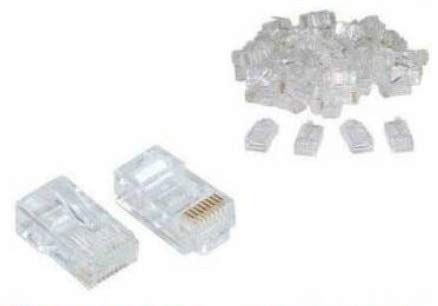 Alfais 4220 100 Adet RJ45 Jack Cat5 İnternet Kablo Kablosu Ucu Konnektör Connector
