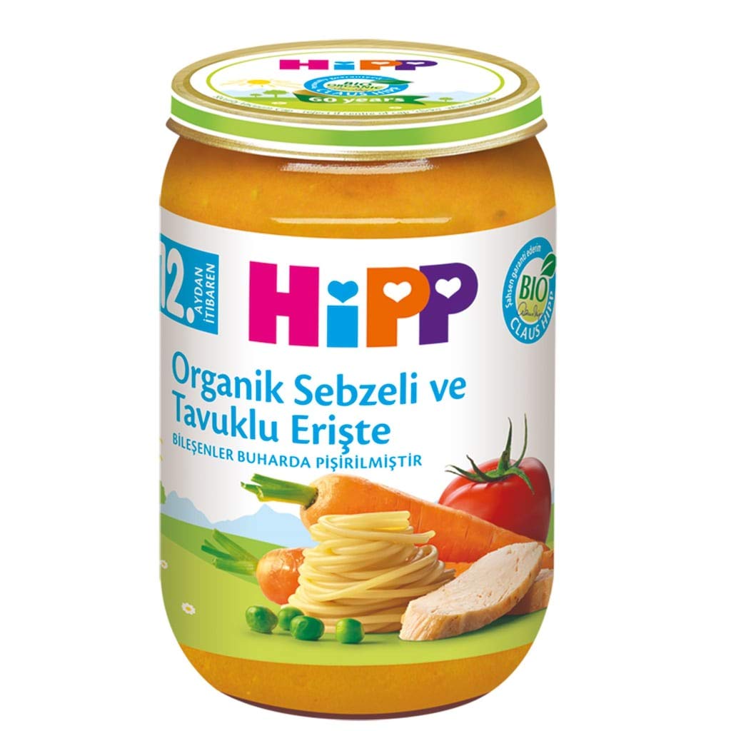HiPP Organik Sebzeli ve Tavuklu Erişte 220 gr