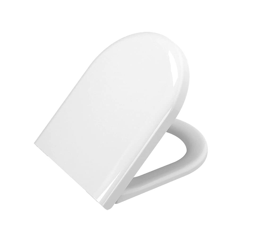VitrA Universal Klozet Kapağı 85-003-009, Yavaş Kapanır, Duroplast, Etekli Tip, Krom Menteşeli, Beyaz