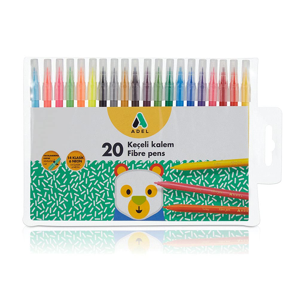 Adel Keçeli Kalem, 20 Renk