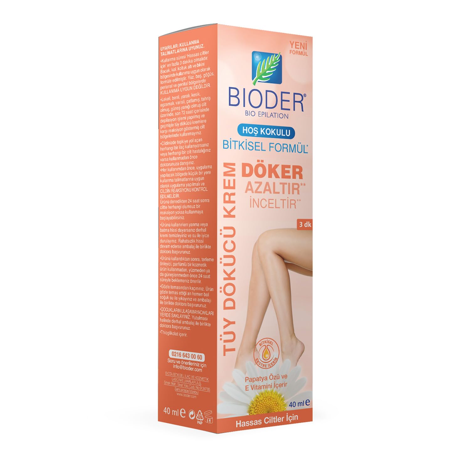 Bioder Tüy Dökücü Krem Hassas Ciltler 40ml