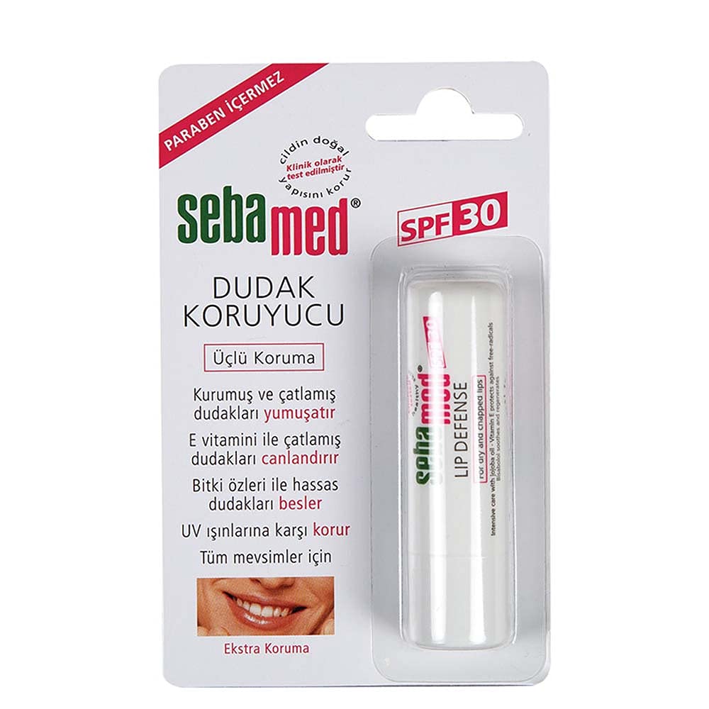 Sebamed Kurumuş Çatlamış ve Hassas Dudaklar - Yoğun Nemlendiricili Lipbalm - Dudak Bakım Kremi 30 SPF 4,8 gr
