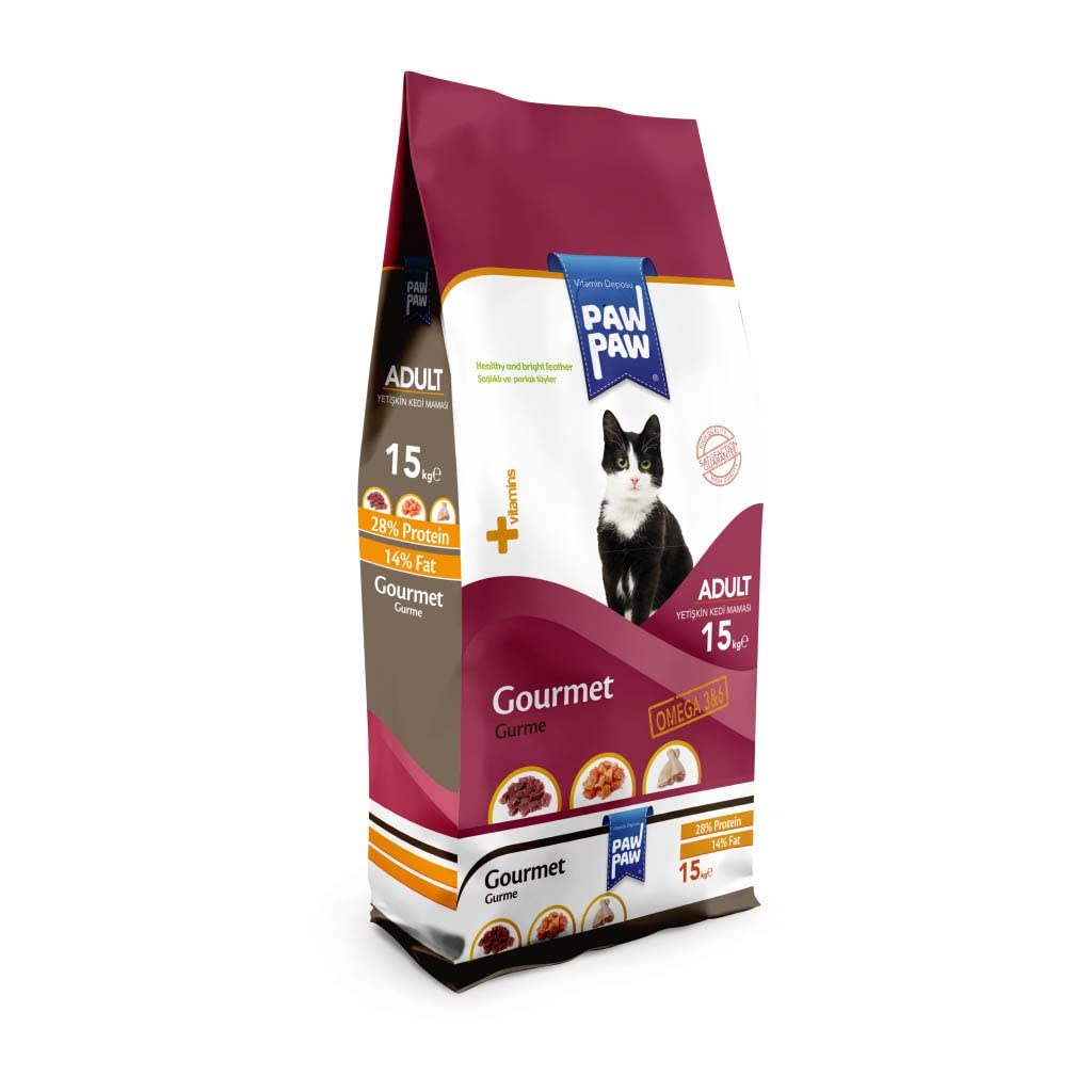 Paw Paw Gurme Yetişkin Kuru Kedi Maması 15 Kg