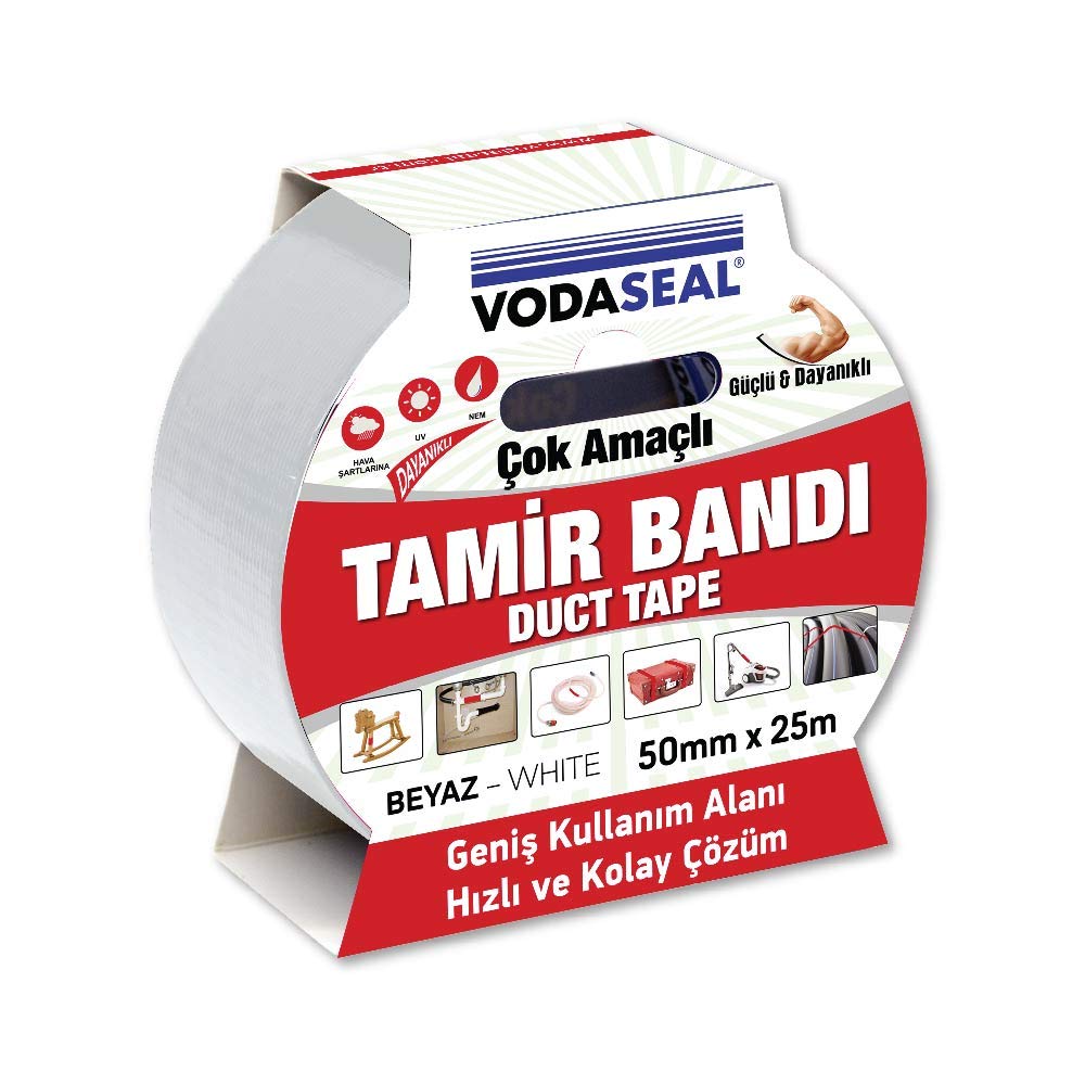 Vodaseal Çok Amaçlı Tamir Bandı, 50Mmx25Mt, Beyaz