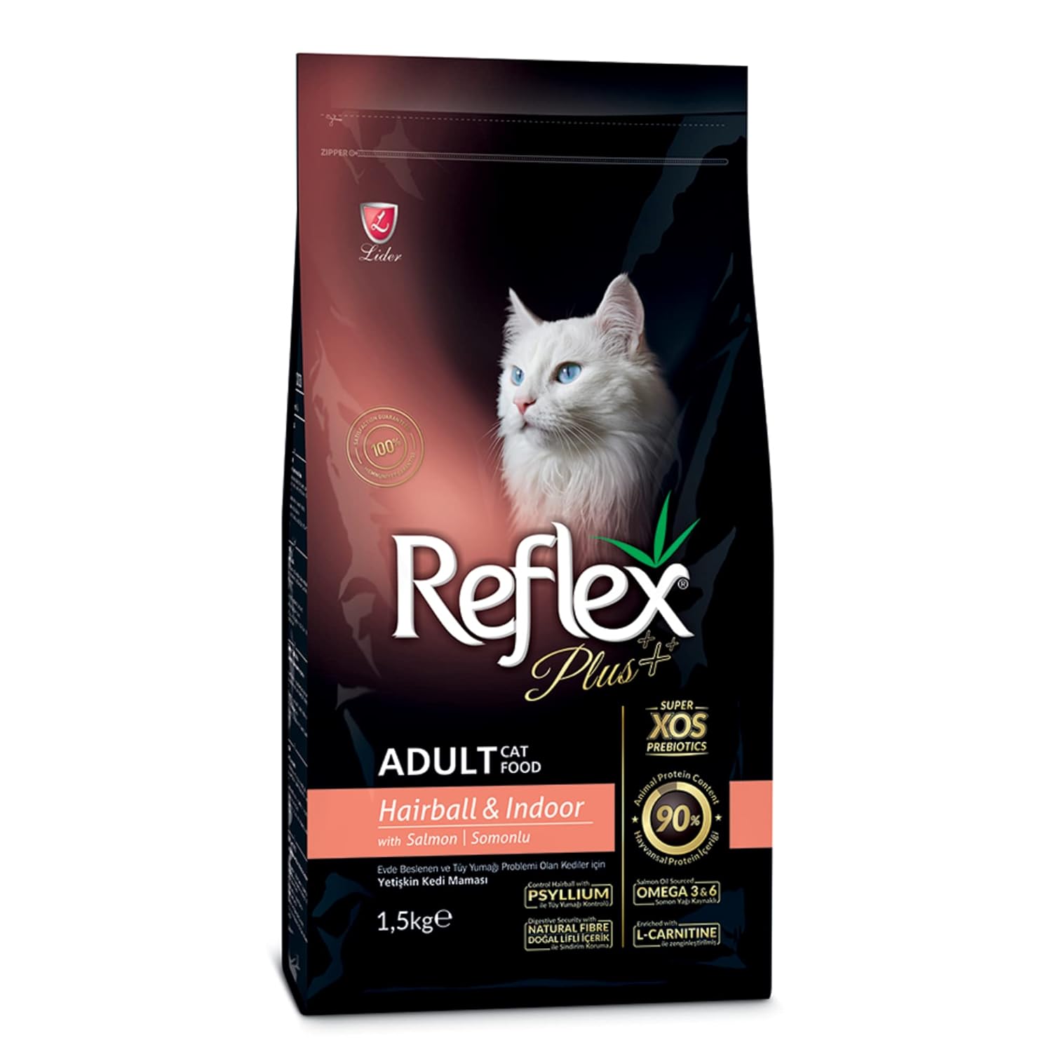 Reflex Plus Hairball Somonlu Yetişkin Kedi Maması, 1.5 Kg
