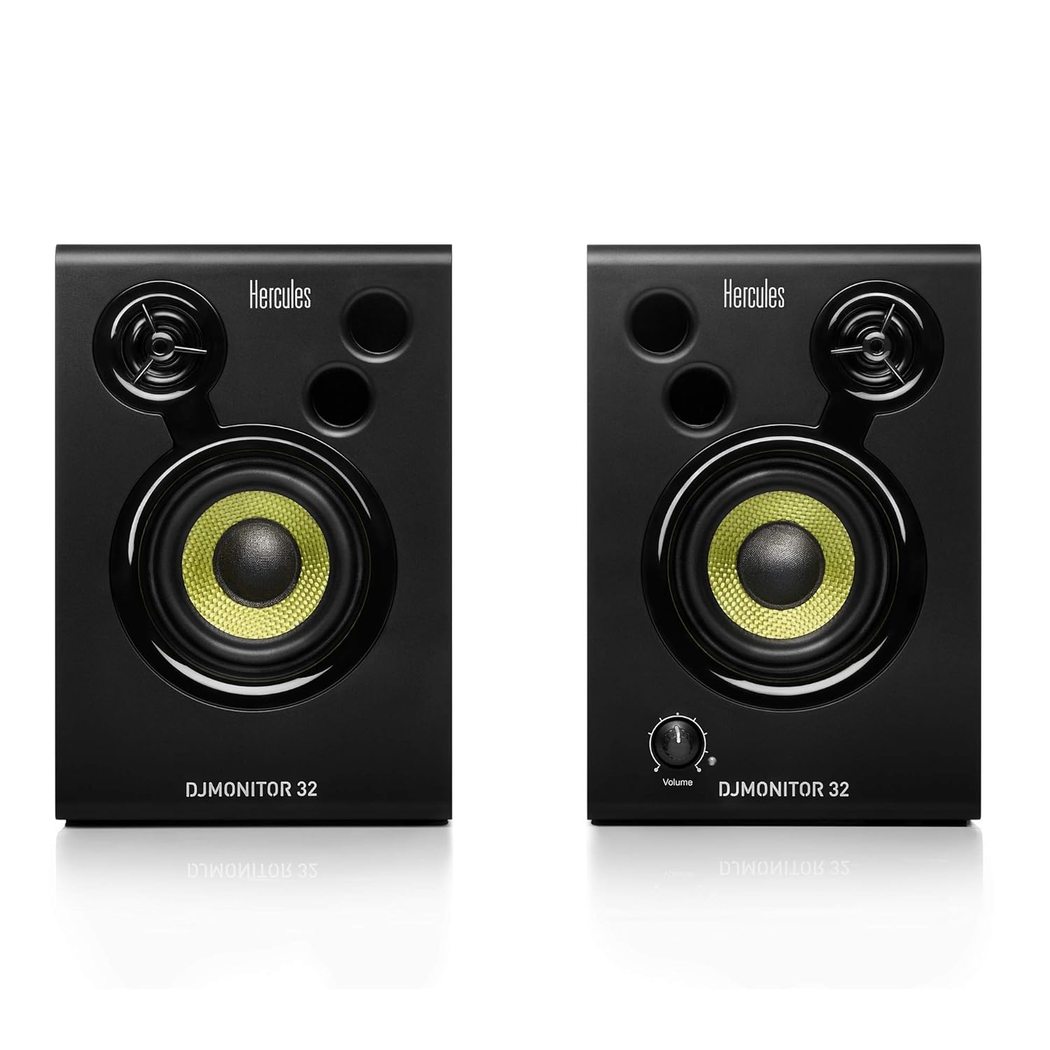 Hercules DJMonitor 32 – Stüdyo ve DJ için 3,5 inç Hoparlörlü Kompakt 2 Yollu Aktif DJ Monitörleri