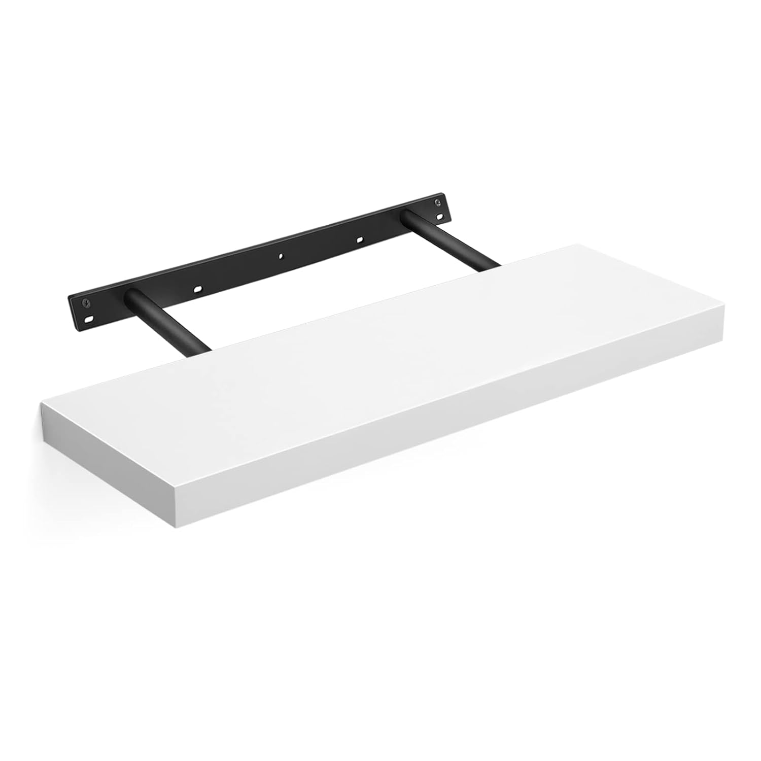 VASAGLE Yüzer Raf, FotoğRaflar için Duvar Rafı, 60 cm, Dekorasyon, Oturma Odası, Mutfak, Koridor, Yatak Odası, Banyo, Beyaz LWS26WT