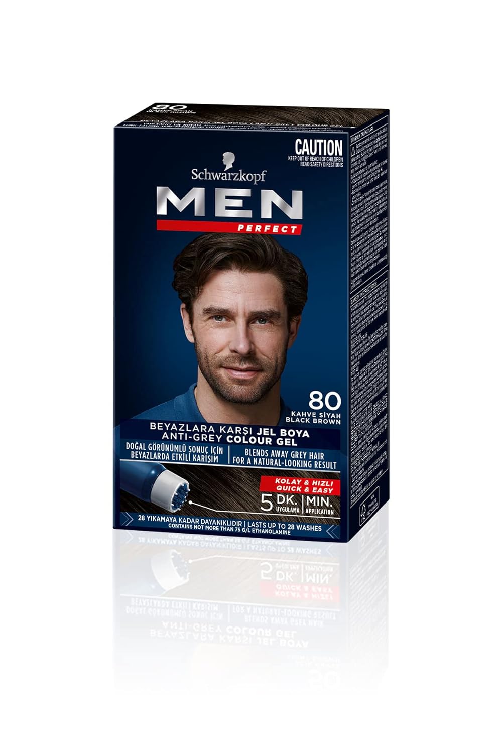 Schwarzkopf Men Perfect Saç Boyası 80 - Kahve Siyah, 80 Ml