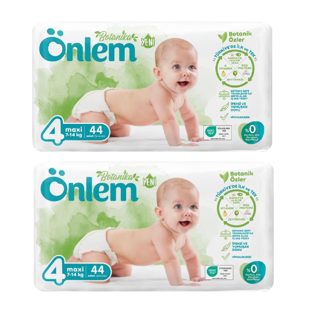 Önlem Botanika Bebek Bezi İkili Jumbo Paket Maxi 44 Adet