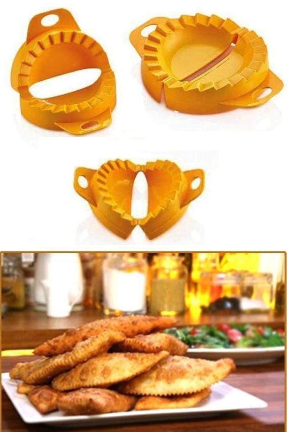 BUFFER® 3'lü Çiğ börek kurabiye Hamur İşi Ravioli Kesme Kalıbı Aparatı