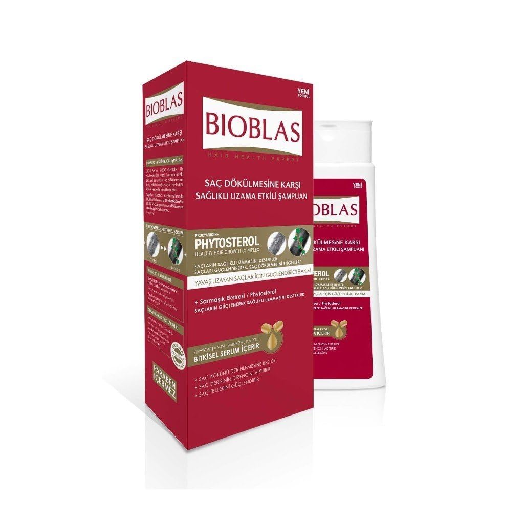 Bioblas Sarmaşık Özlü Saç Dökülmesine Karşı Bitkisel Şampuan – Phytosterol & Bitkisel Kompleks B19, Sağlıklı Uzama Destekli, 360 ml