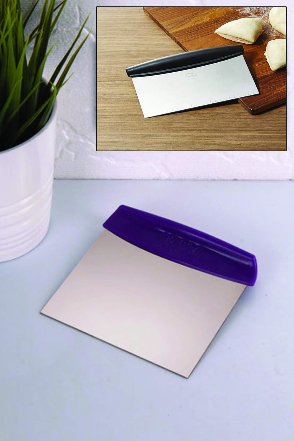 BUFFER® Çelik Hamur Kesici Kazıyıcı Pasta Kek Dekorasyon Spatula Aleti