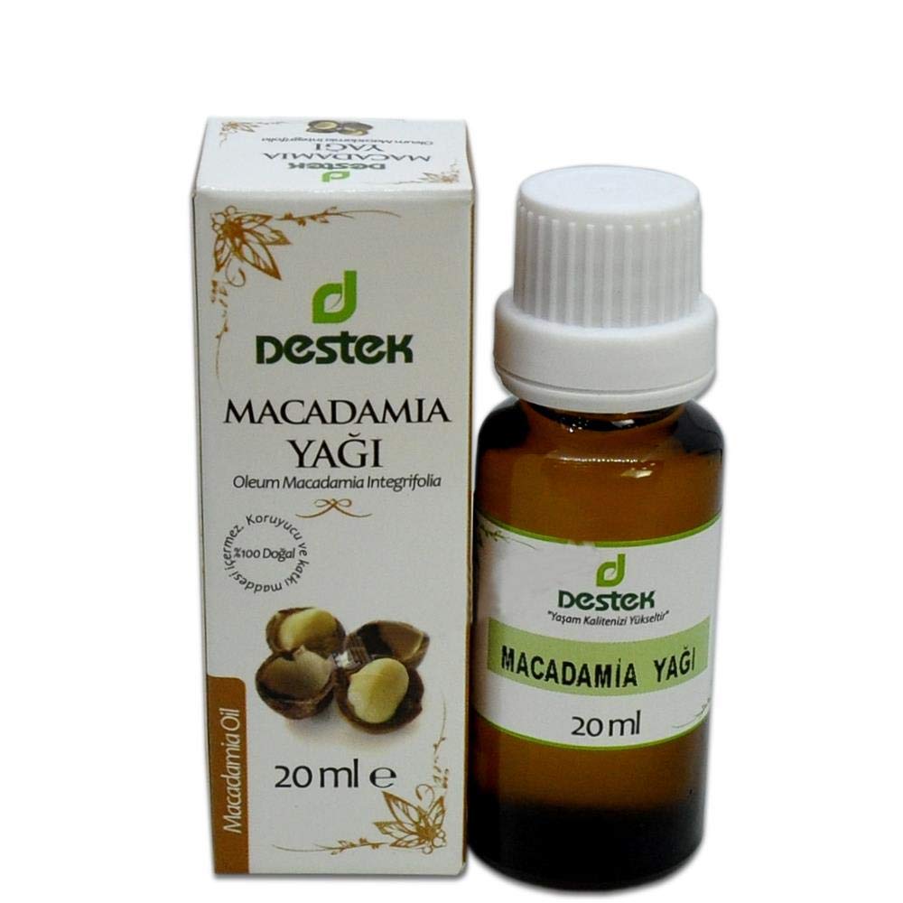 Destek Macadamia/Cadı Fındığı Yağı (Soğuk Pres) 20 ml