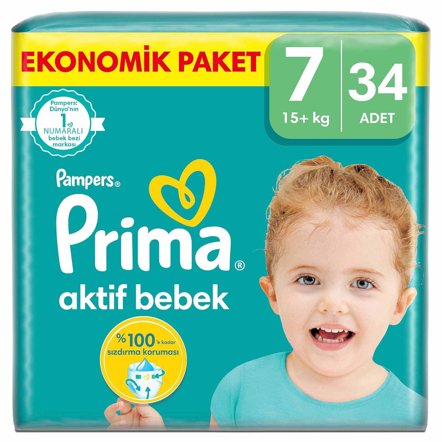 Prima Bebek Bezi Aktif Bebek 7 Beden 48 Adet XX Large Mega Fırsat Paketi