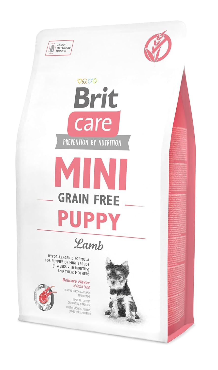Brit Care Puppy, Minik Irk - Yavru Köpekler İçin, Tahılsız, Hipoalerjenik Kuzu Etli Kuru Mama, 2 kg