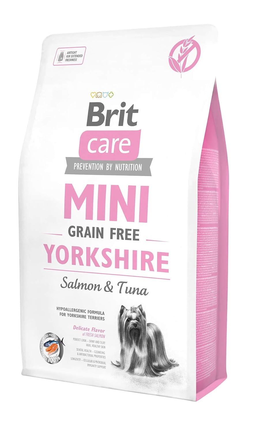 Brit Care Yorkshire Salmon & Tuna, Minik Irk - Yorkshıre Terrıer Köpekler İçin, Tahılsız, Hipoalerjenik, Somon Balıklı Ve Tuna Balıklı Kuru Mama, 2 kg