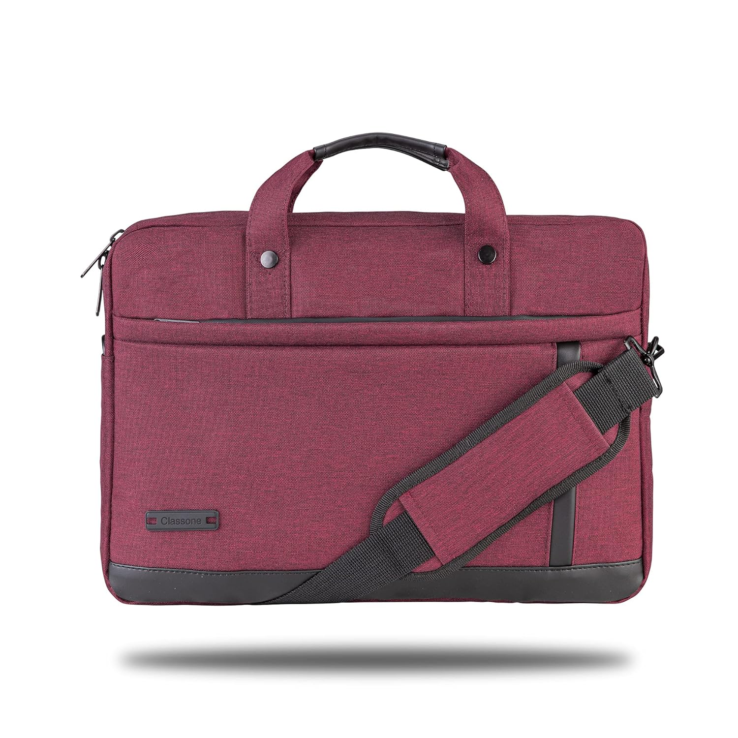 Classone Ravenna VP1505 15,6" Su geçirmez kumaş ve fermuar Notebook Laptop El Çantası-Bordo